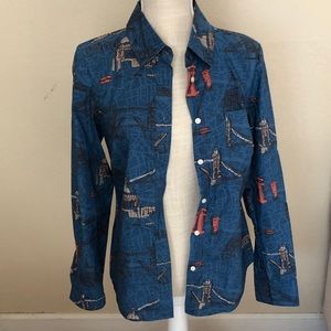 Boden Button Down Travel Top, 6R